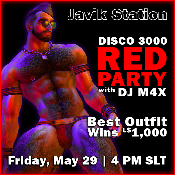 DISCO 3000 Red Party Poster B 600